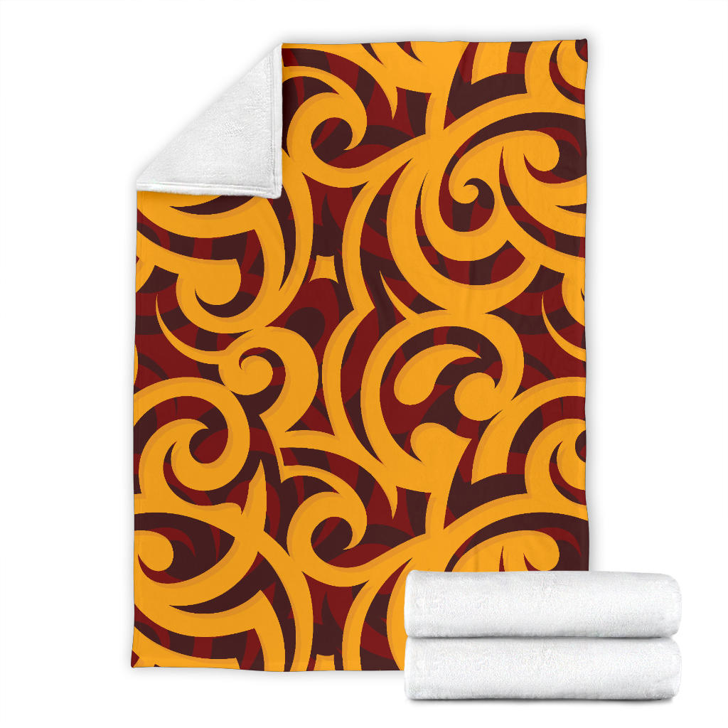 Maori Pattern Print Design 02 Premium Blanket