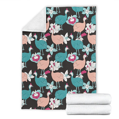 Guinea Fowl Pattern Print Design 03 Premium Blanket