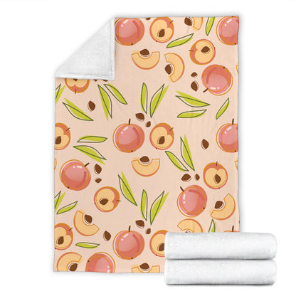 Peach Pattern Print Design A01 Premium Blanket
