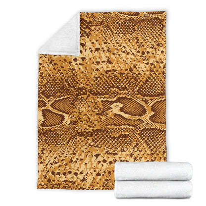 Python Brown Pattern Print Design A03 Premium Blanket