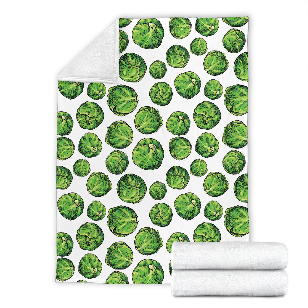 Brussels Sprouts Pattern Print Design 02 Premium Blanket