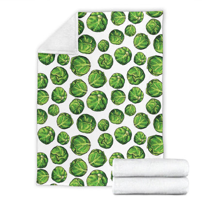 Brussels Sprouts Pattern Print Design 02 Premium Blanket