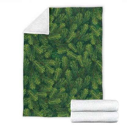 Christmas Tree Pattern Print Design 02 Premium Blanket