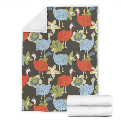 Guinea Fowl Pattern Print Design 02 Premium Blanket