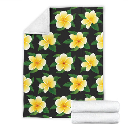 Plumeria Pattern Print Design A03 Premium Blanket
