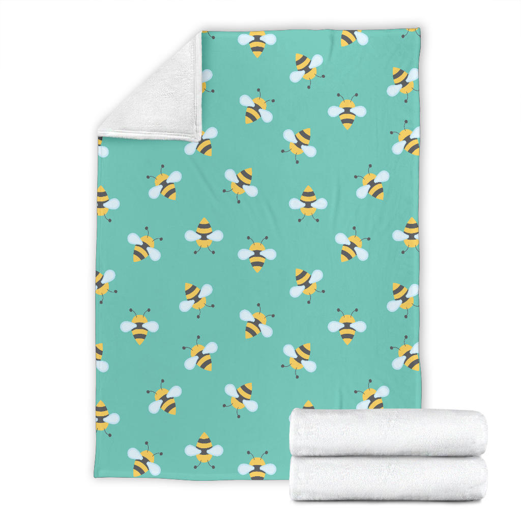 Bee Pattern Print Design 01 Premium Blanket