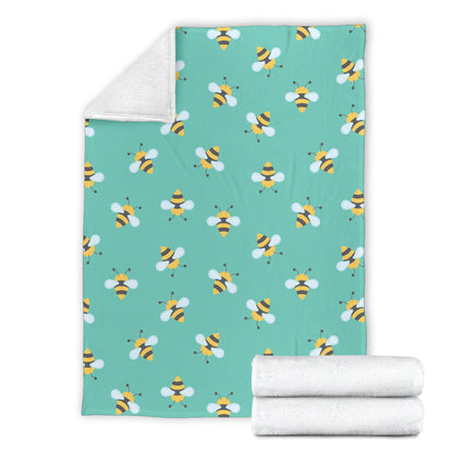 Bee Pattern Print Design 01 Premium Blanket