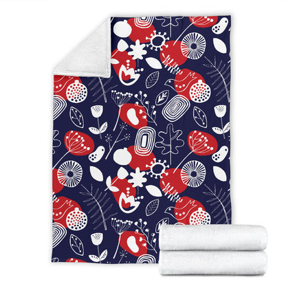 Nordic Pattern Print Design A02 Premium Blanket