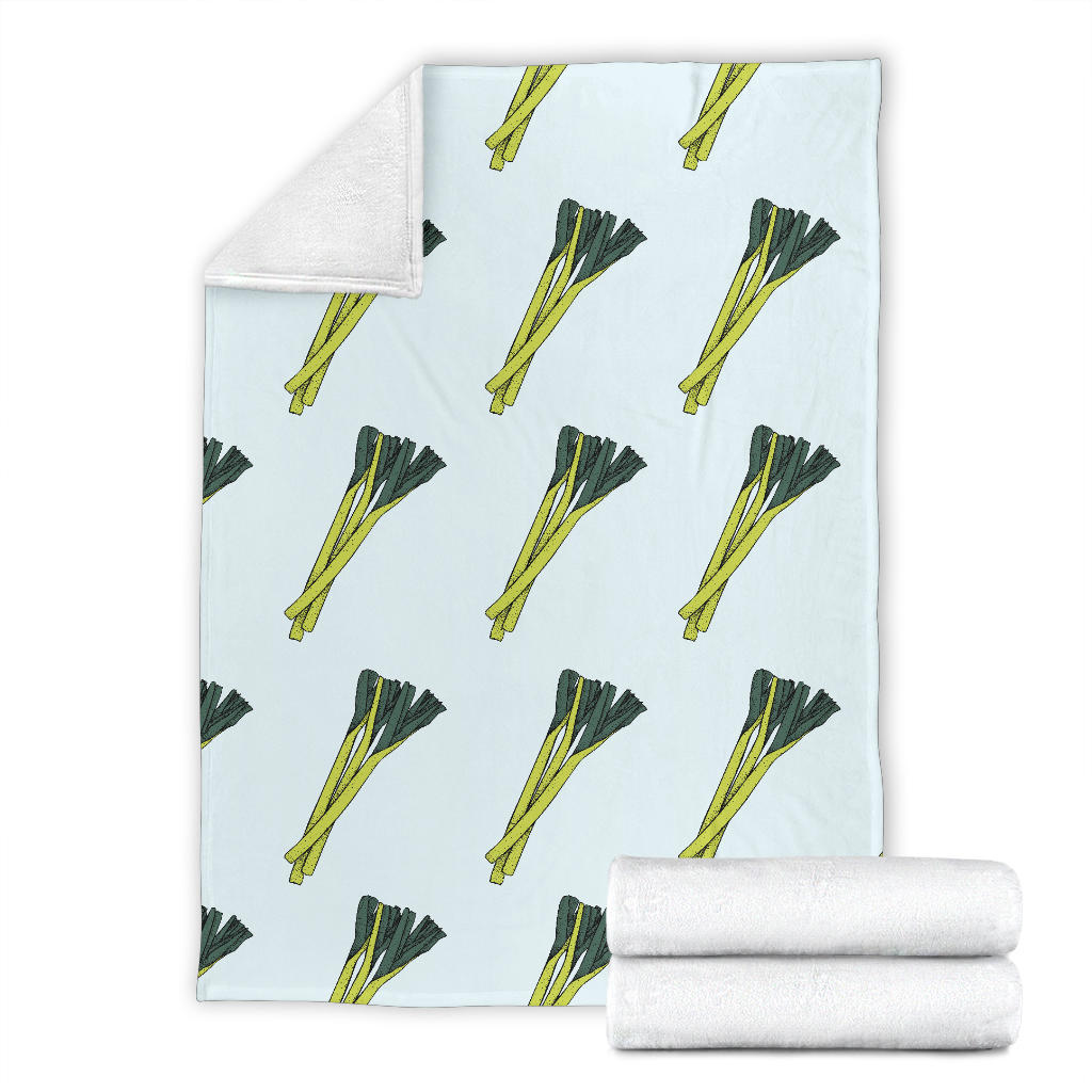 Leek Pattern Print Design 03 Premium Blanket
