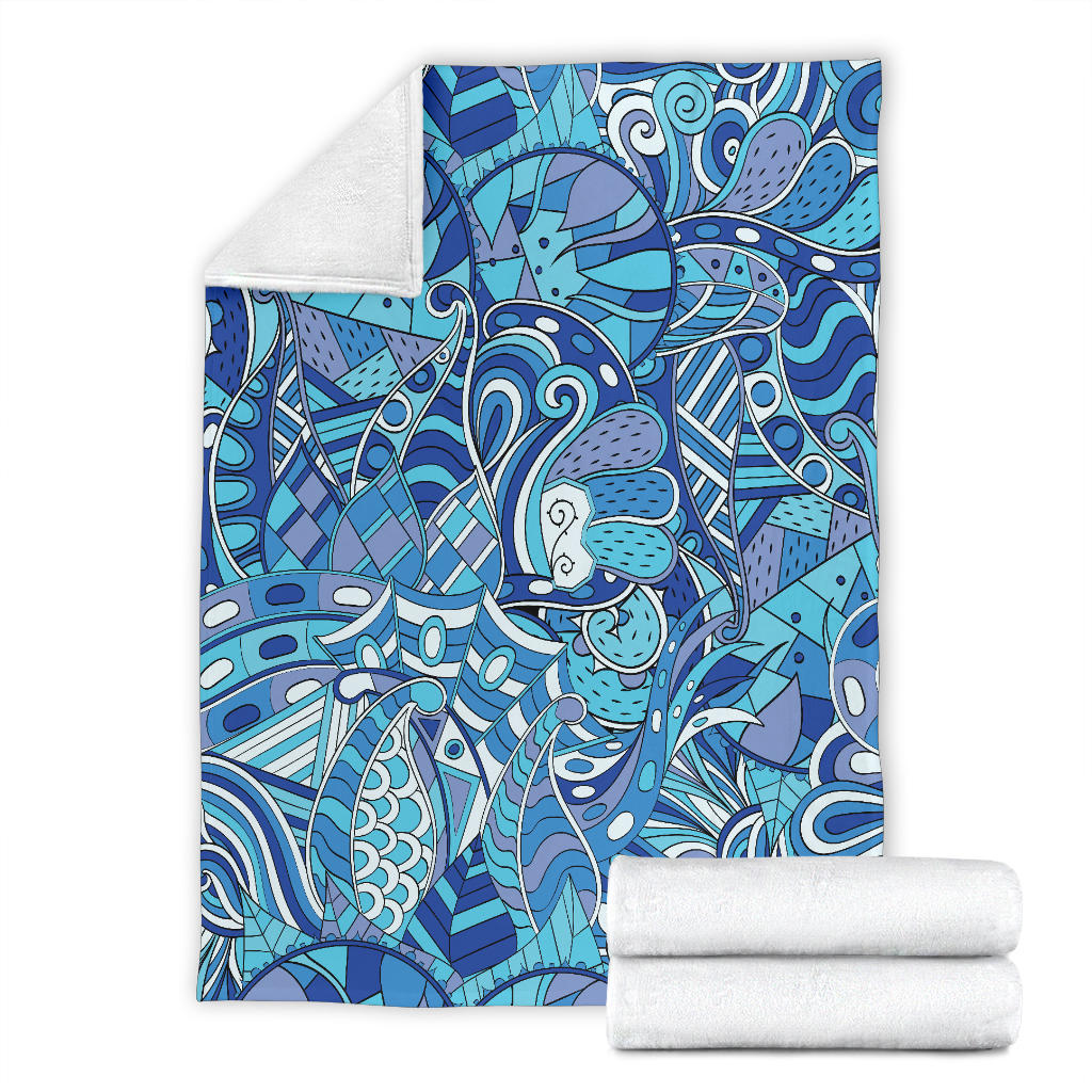 Funky Retro Pattern Print Design A02 Premium Blanket