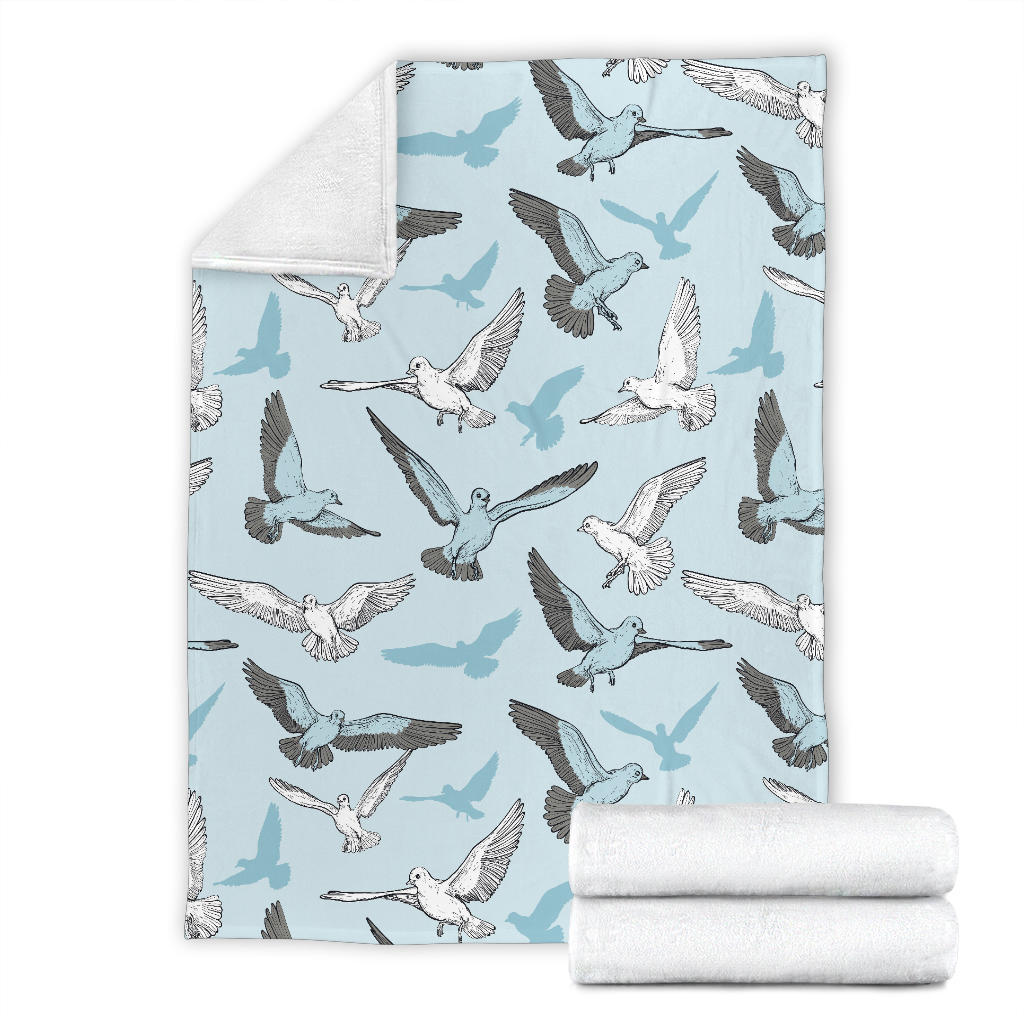 Pigeon Pattern Print Design 03 Premium Blanket