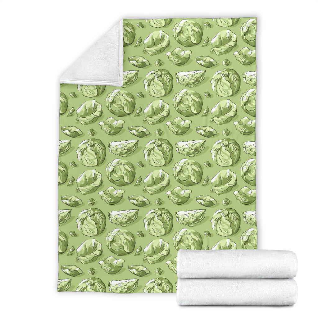 Brussels Sprouts Pattern Print Design 01 Premium Blanket