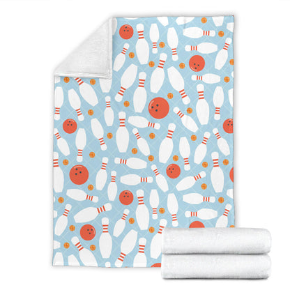 Bowling Pattern Print Design 09 Premium Blanket
