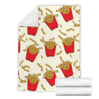French Fried Pattern Print Design 01 Premium Blanket