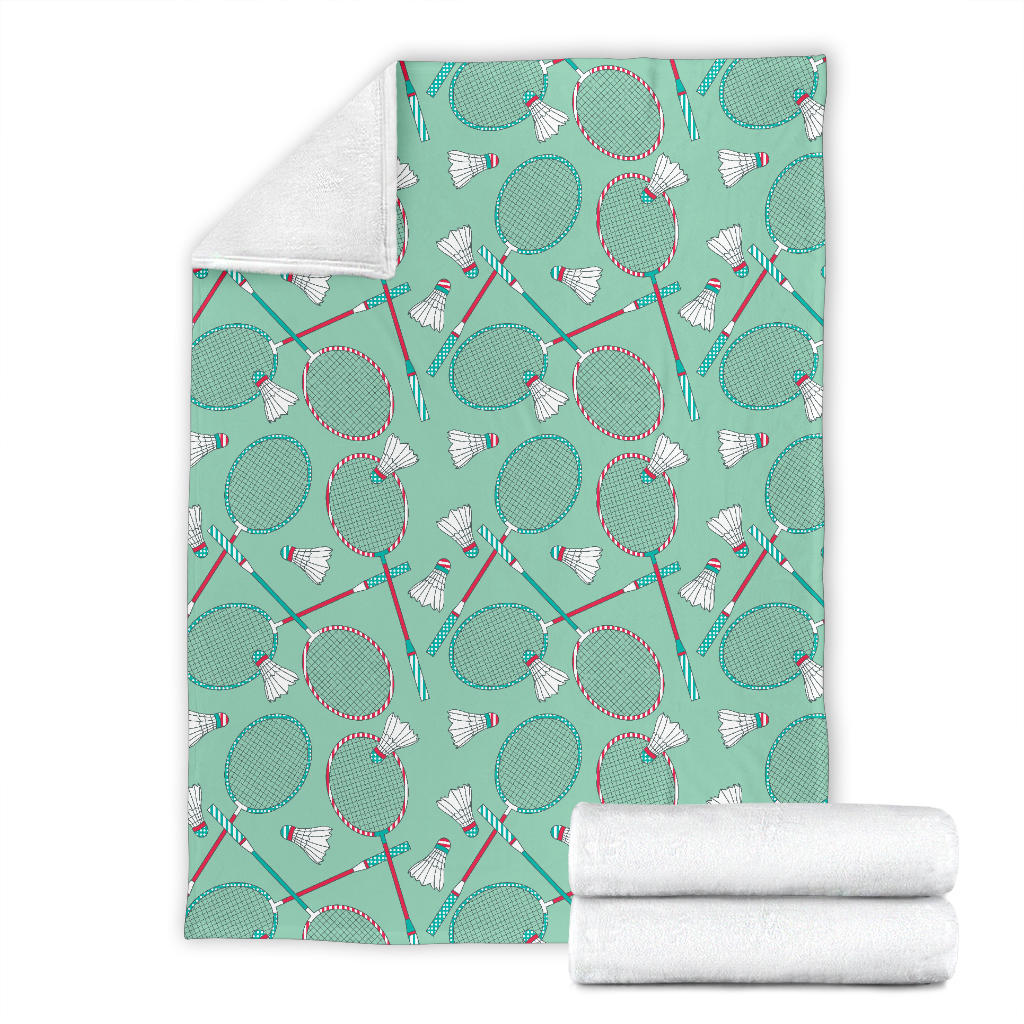 Badminton Pattern Print Design 05 Premium Blanket