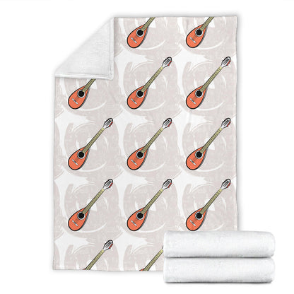 Mandolin Pattern Print Design 03 Premium Blanket