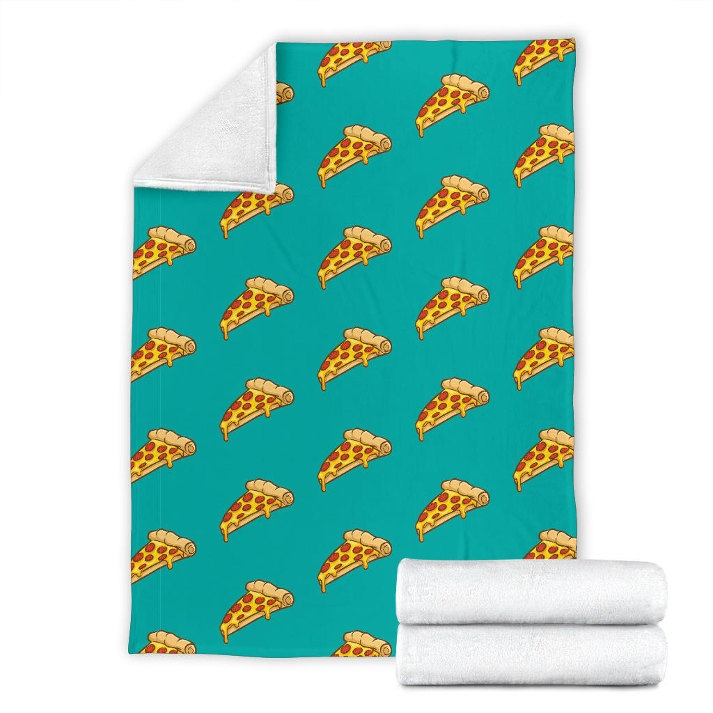 Pizza Pattern Print Design A03 Premium Blanket