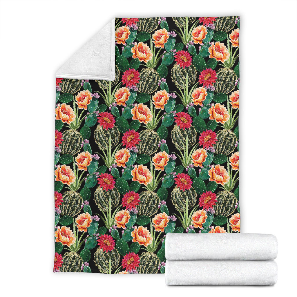 Cactus Pattern Print Design 06 Premium Blanket