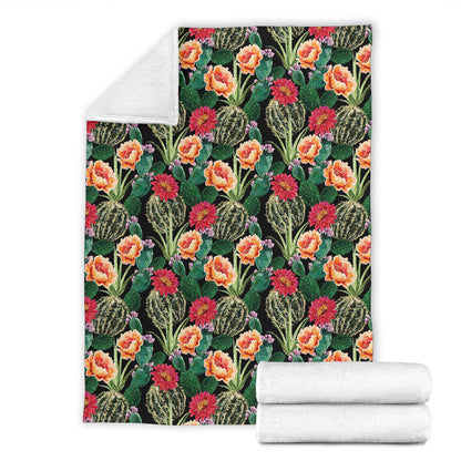 Cactus Pattern Print Design 06 Premium Blanket