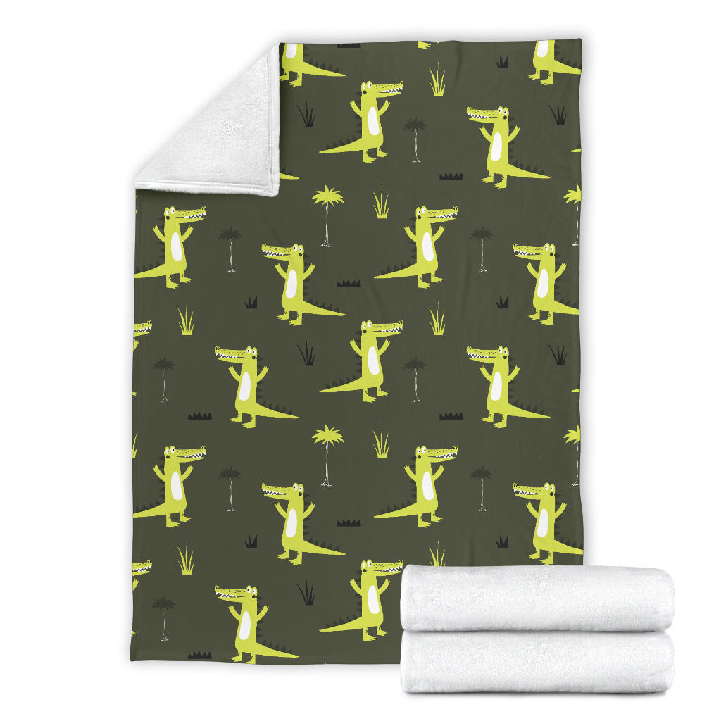 Alligator Pattern Print Design 05 Premium Blanket