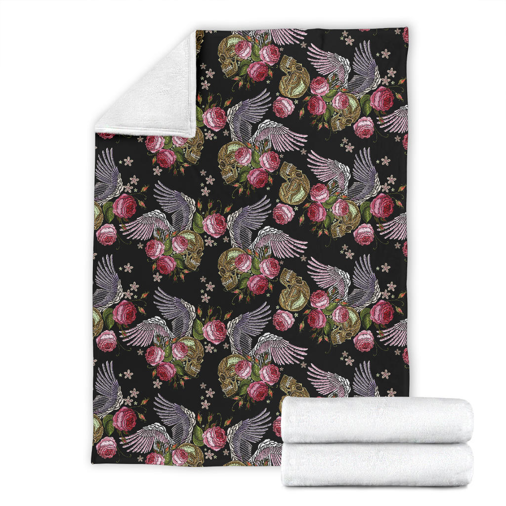 Angel Wings Pattern Print Design 06 Premium Blanket