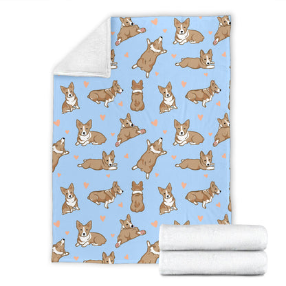 Pembroke Welsh Corgis Pattern Print Design A05 Premium Blanket