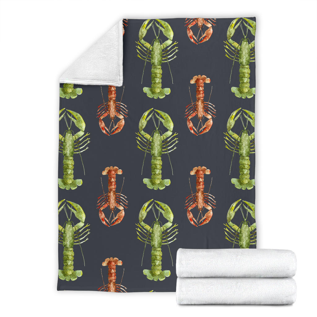 Lobster Pattern Print Design 01 Premium Blanket