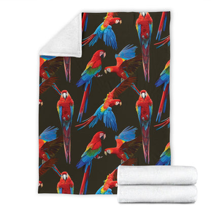 Macaw Pattern Print Design 04 Premium Blanket