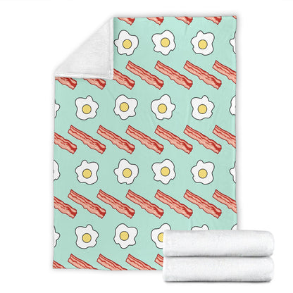 Bacon Sausage Pattern Print Design 01 Premium Blanket