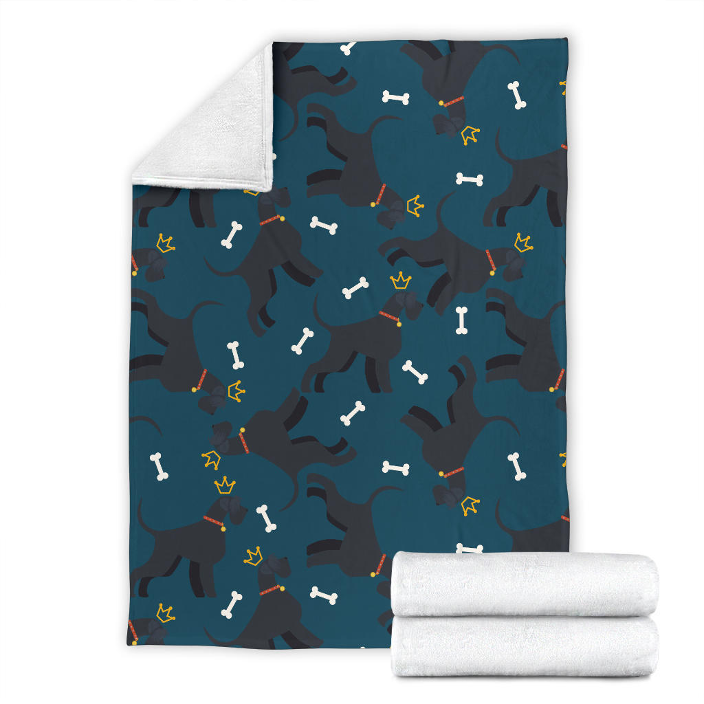 Schnauzers Pattern Print Design A04 Premium Blanket