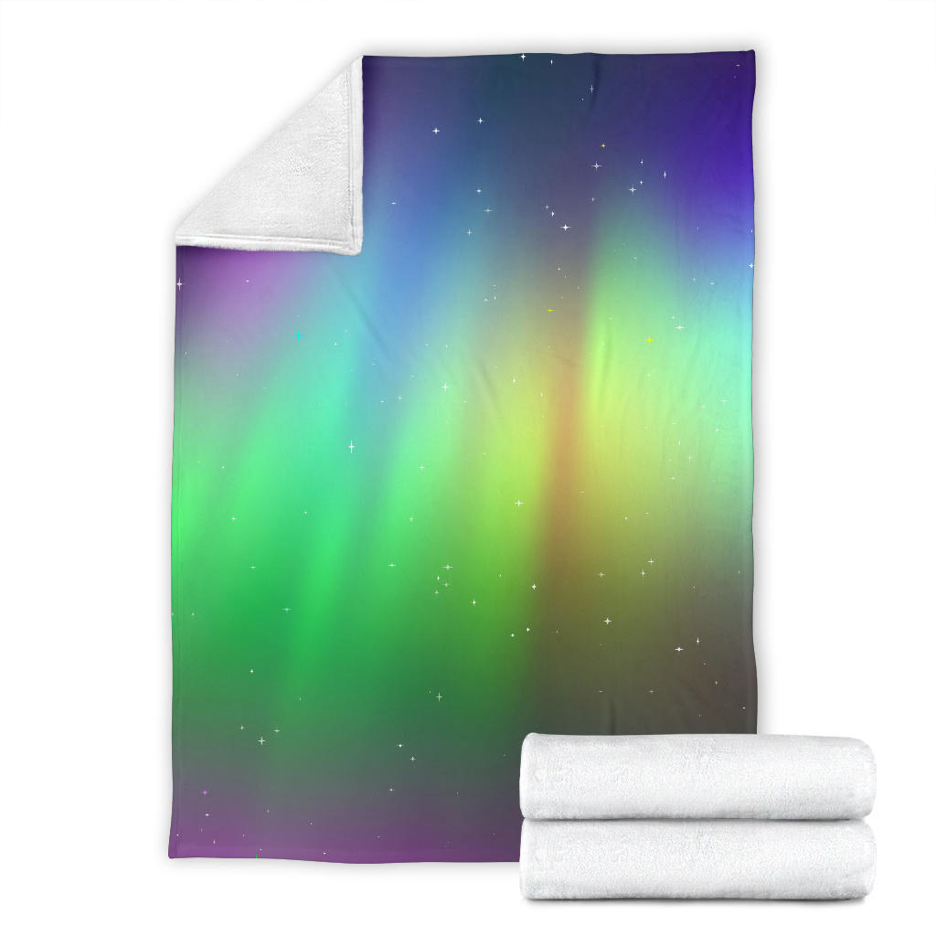 Aurora Borealis Pattern Print Design 03 Premium Blanket