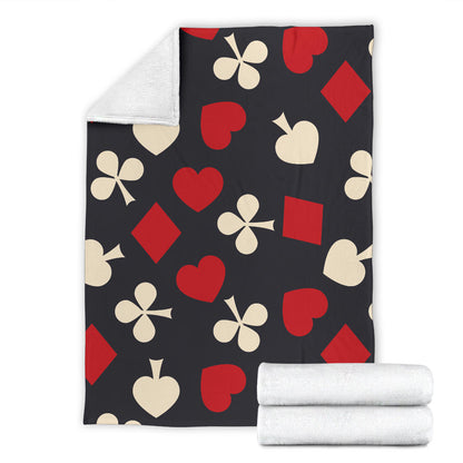 Poker Cards Pattern Print Design A02 Premium Blanket