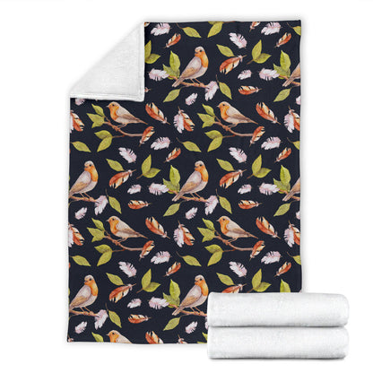 Birds Pattern Print Design 02 Premium Blanket