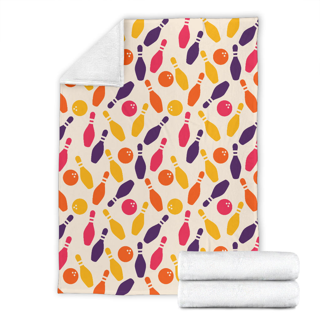 Bowling Pattern Print Design 06 Premium Blanket