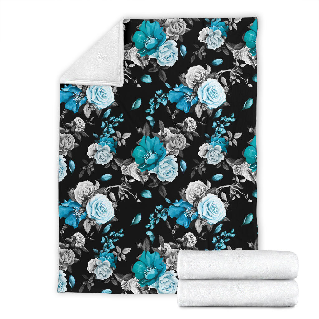 Rose Pattern Print Design A02 Premium Blanket