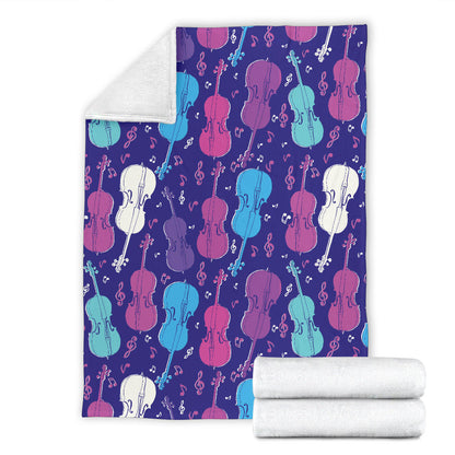 Cello Pattern Print Design 01 Premium Blanket