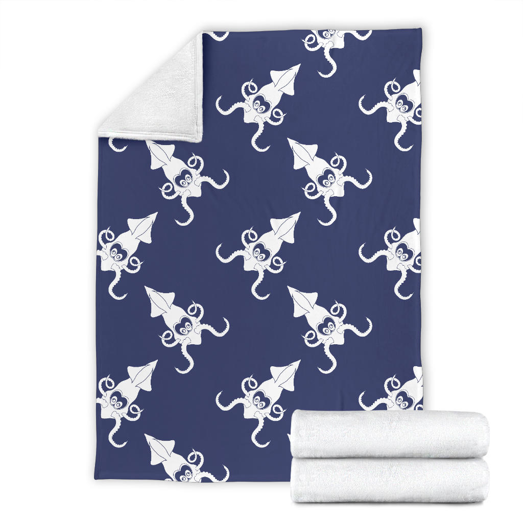 Giant Squid Pattern Print Design 02 Premium Blanket