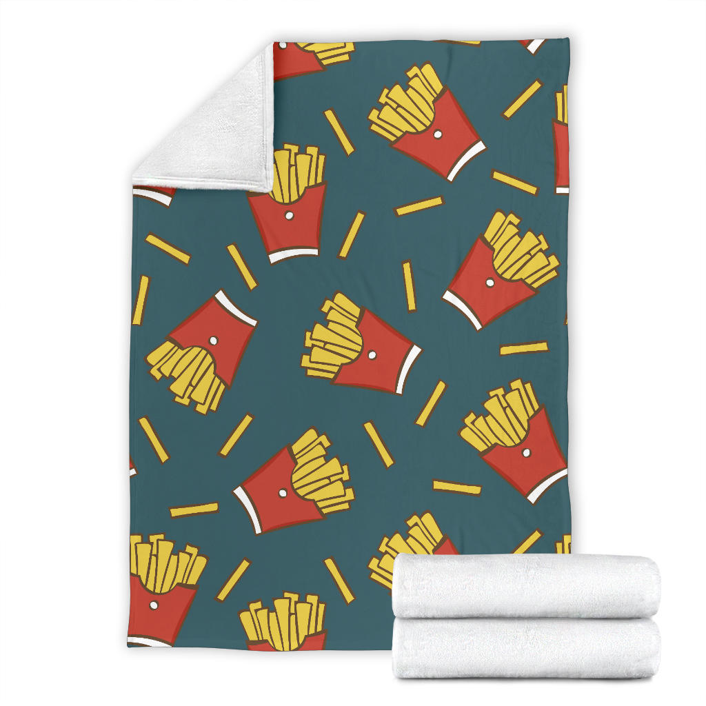 French Fried Pattern Print Design 04 Premium Blanket