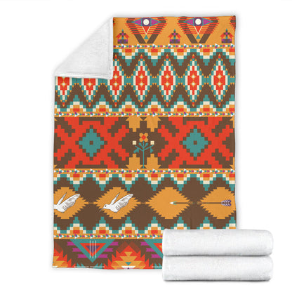 Native Pattern Print Design A01 Premium Blanket