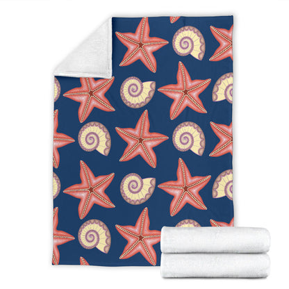 Starfish Pattern Print Design 03 Premium Blanket