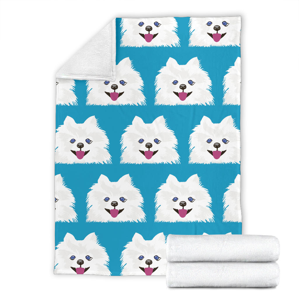 Pomeranians Pattern Print Design A05 Premium Blanket