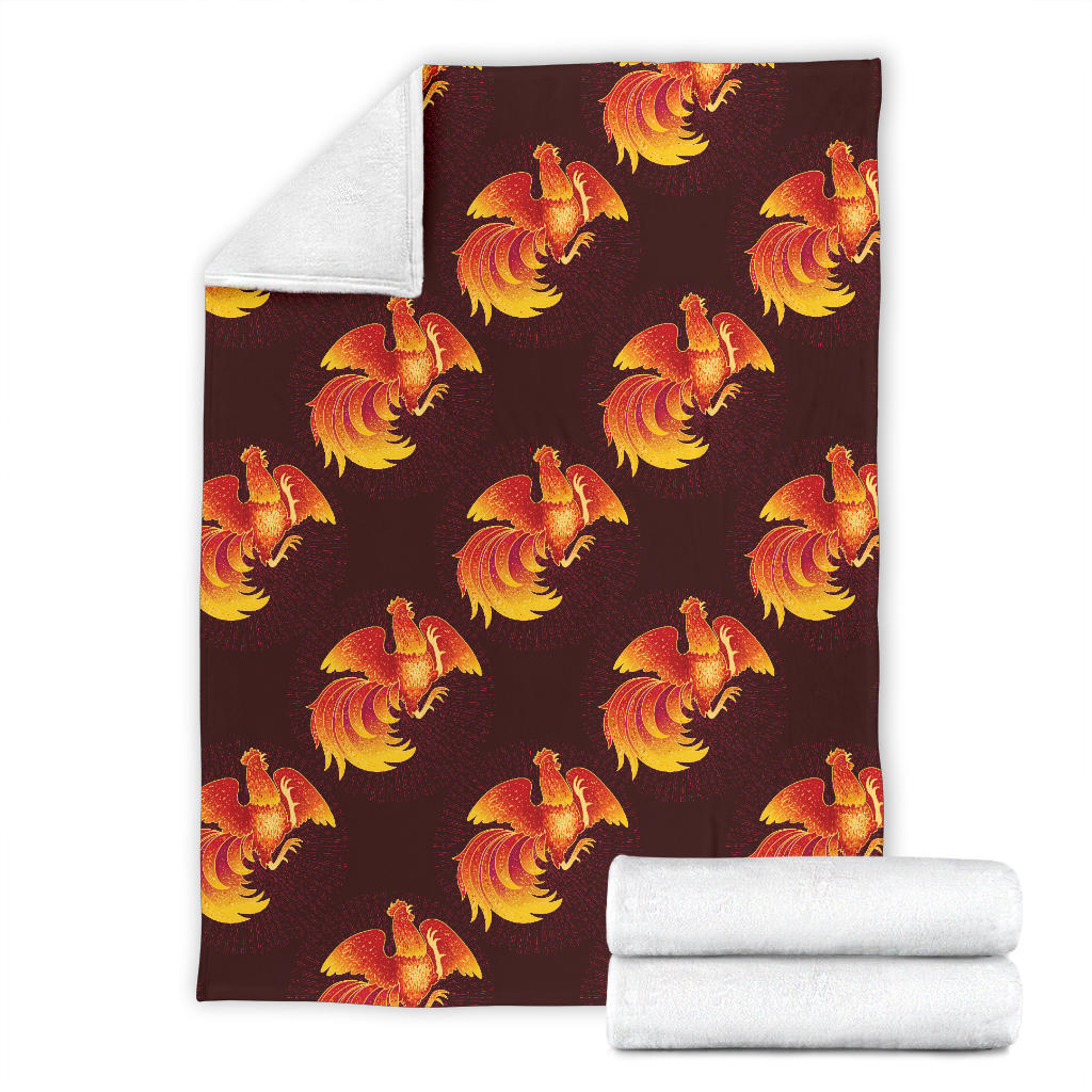 Rooster Pattern Print Design A04 Premium Blanket