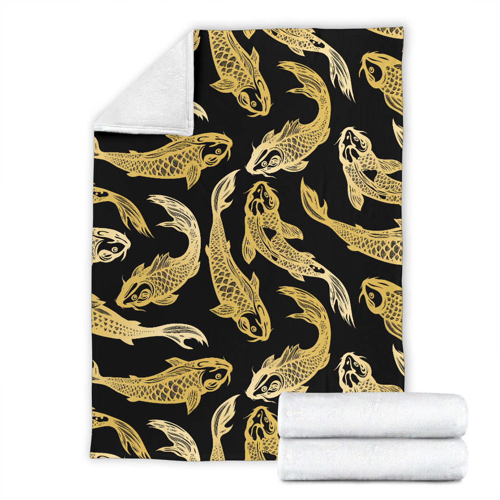 KOI Fish Pattern Print Design 03 Premium Blanket