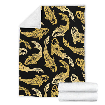 KOI Fish Pattern Print Design 03 Premium Blanket