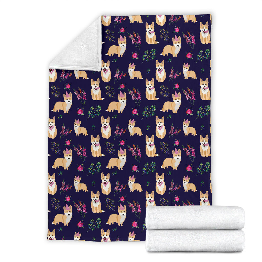 Pembroke Welsh Corgis Pattern Print Design A06 Premium Blanket