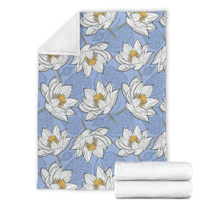 Lotus Pattern Print Design 04 Premium Blanket