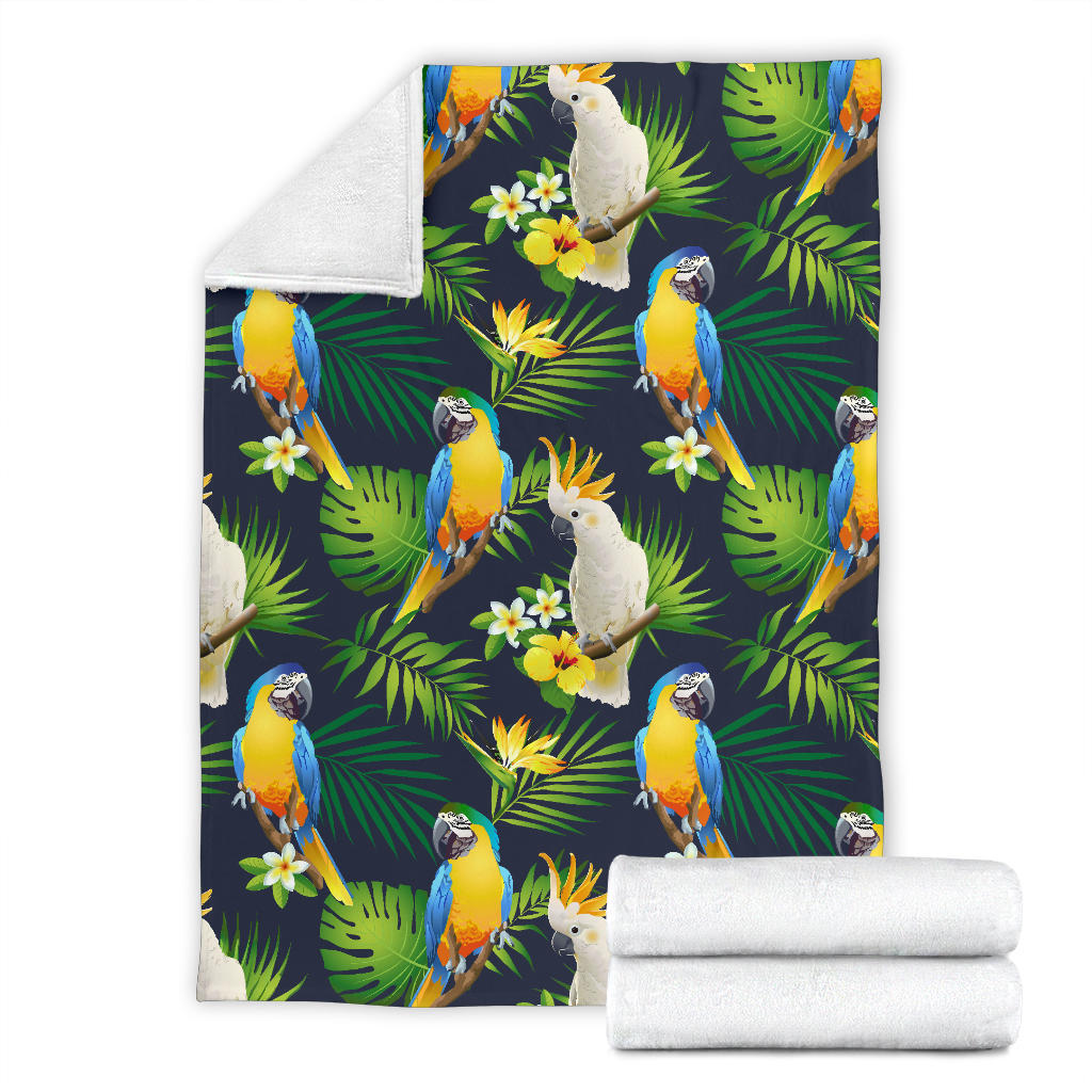 Parrot Pattern Print Design A03 Premium Blanket