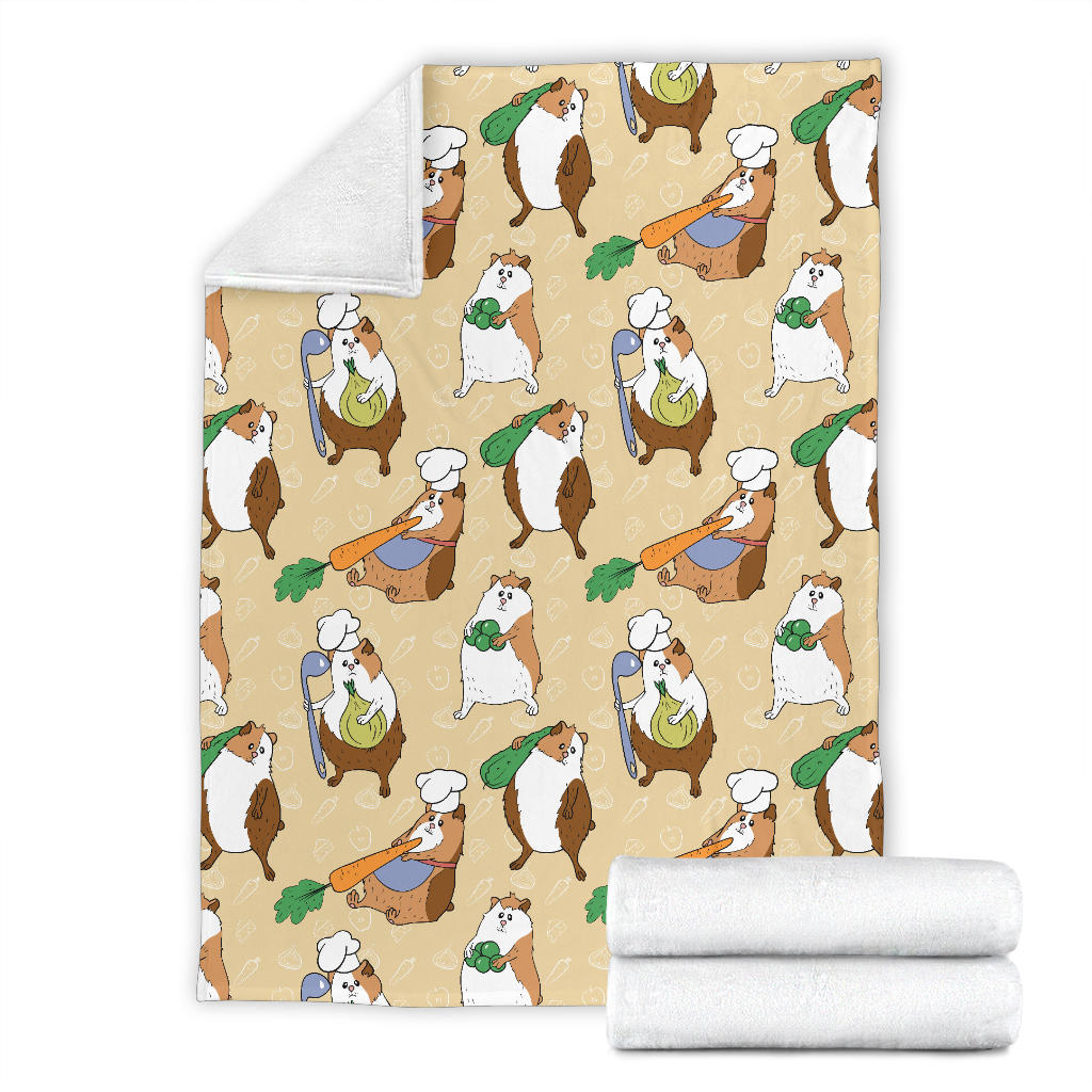 Guinea Pig Pattern Print Design 03 Premium Blanket