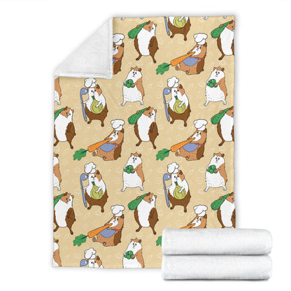 Guinea Pig Pattern Print Design 03 Premium Blanket