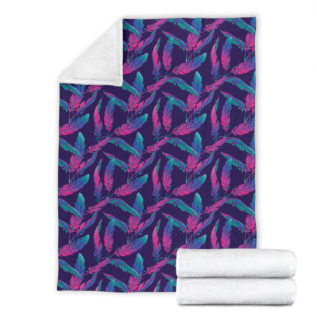 Banana Leaf Pattern Print Design 08 Premium Blanket
